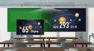 Epson EB-L265F projector in a classroom setting