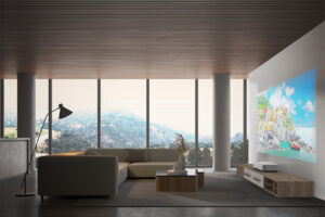 Epson EH-LS800W projector in a home theater setup