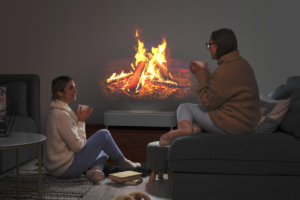 EH-LS800W projector in a living room setting
