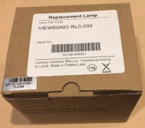 OEM ViewSonic projector lamp with original housing