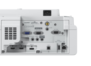 Connectivity options on the Epson EB-760W projector.