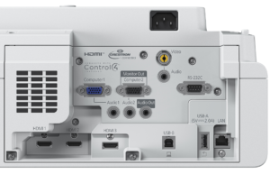 Epson EB-770Fi projector connectivity ports displayed.