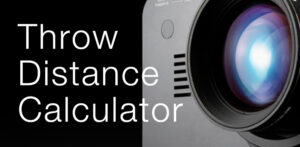 Panasonic projector throw distance calculator for projector placement and screen size